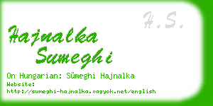 hajnalka sumeghi business card
